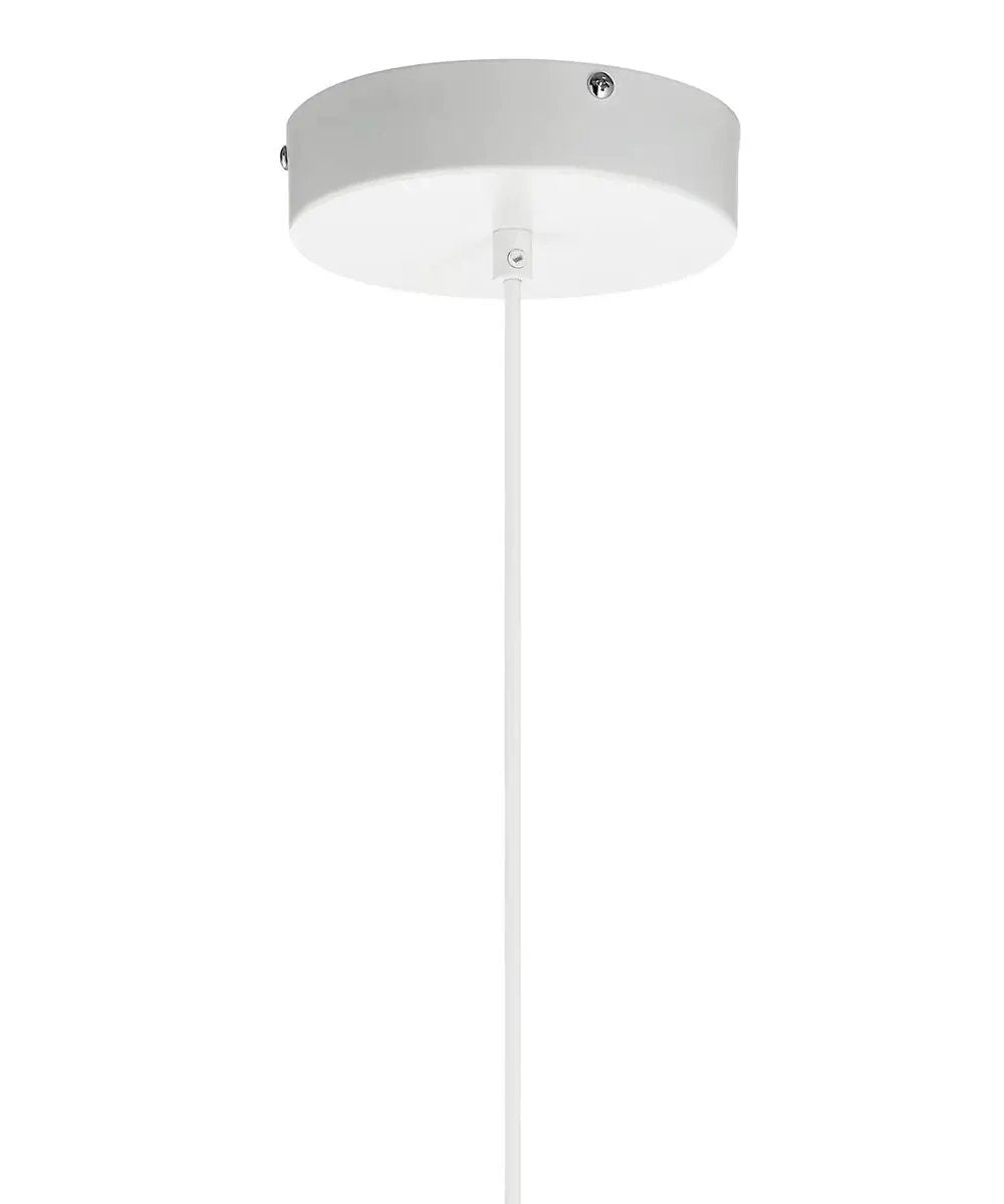 Mini Pendant Light | 1 Light Led | 8 Inch Matte White | Hourglass Design