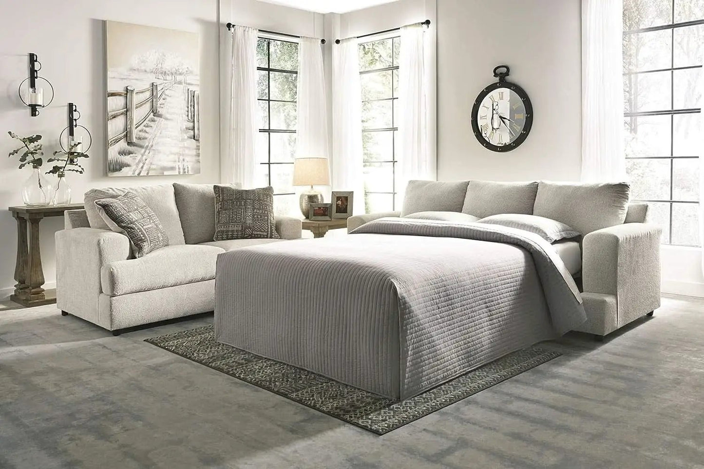 Soletren Premium Chenille Queen Sofa Sleeper White from PriceLows™