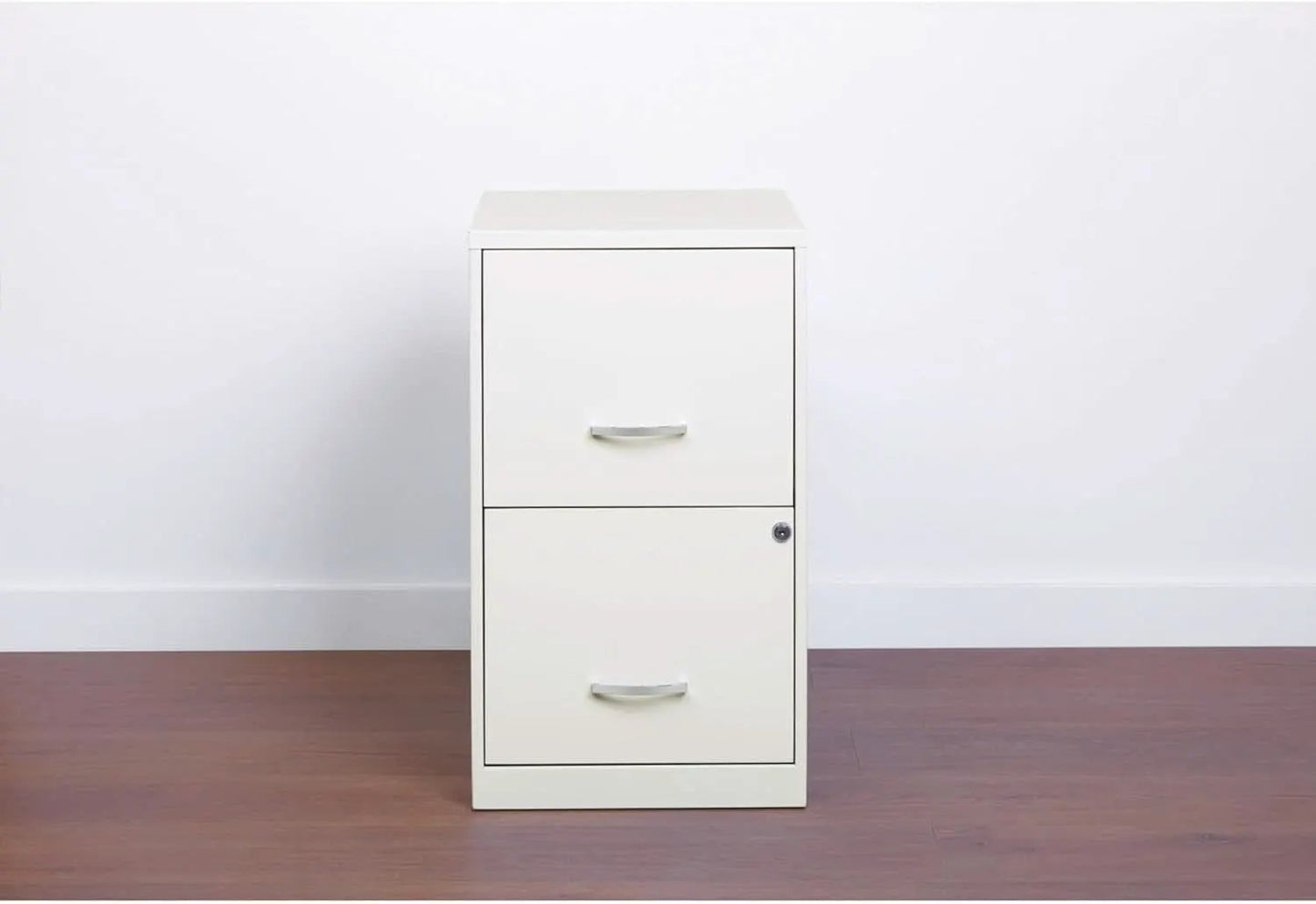 2-Drawer File Cabinet White 14.2 X 18 X 24.5 Inches Locking Drawers Steel Enamel from PriceLows™