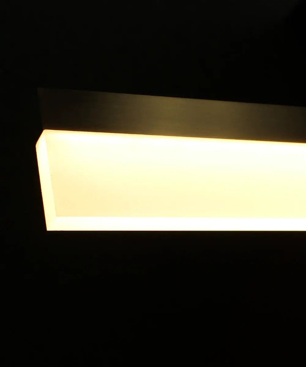 LED Linear Island Light | 36 Inch | Brushed Nickel | Acrylic Shade