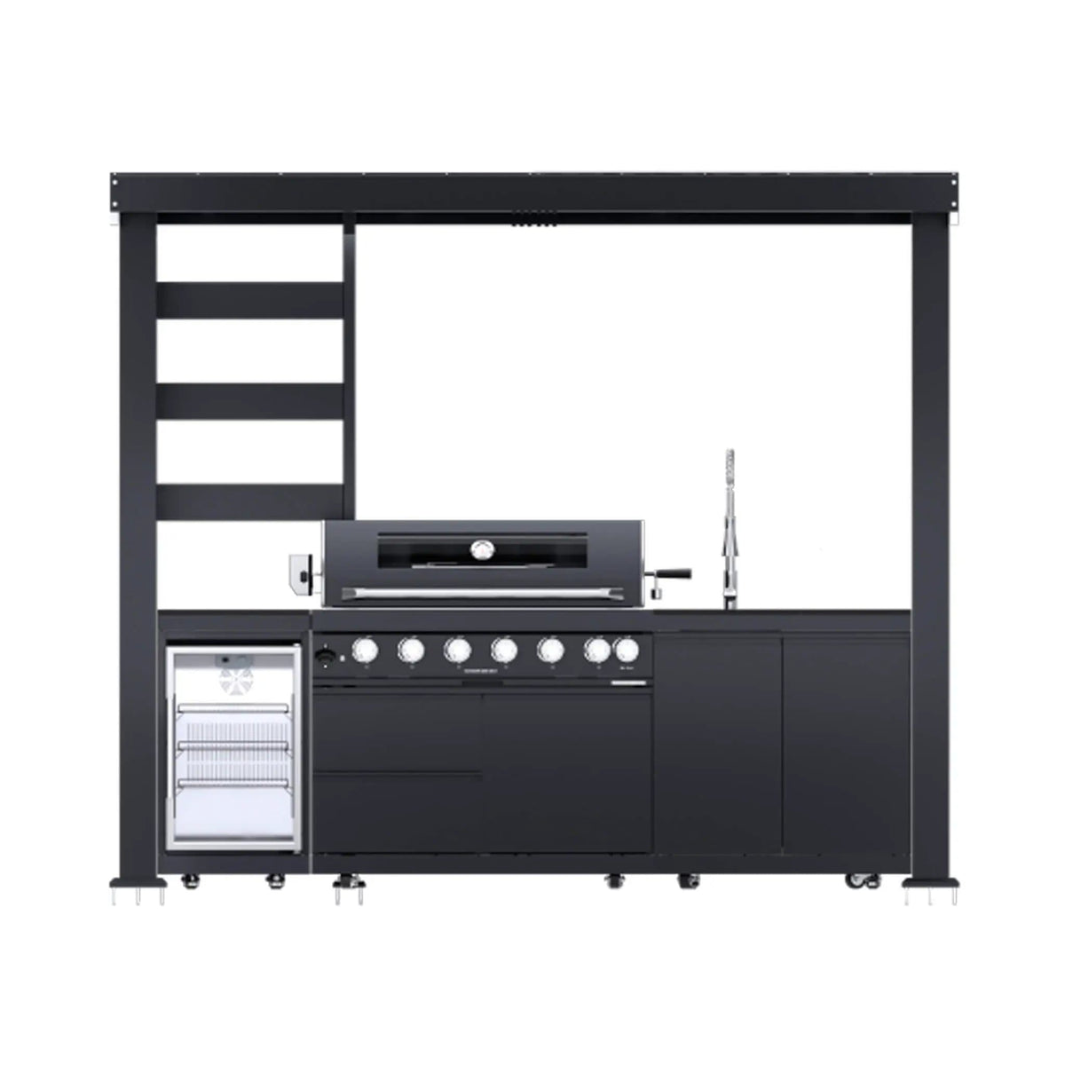 Blaze 108 Inch 6 Burner 85K BTU Deluxe Stainless Steel Liquid Propane Outdoor | 108 Inch | 6-Burner | Outdoor Kitchen Island