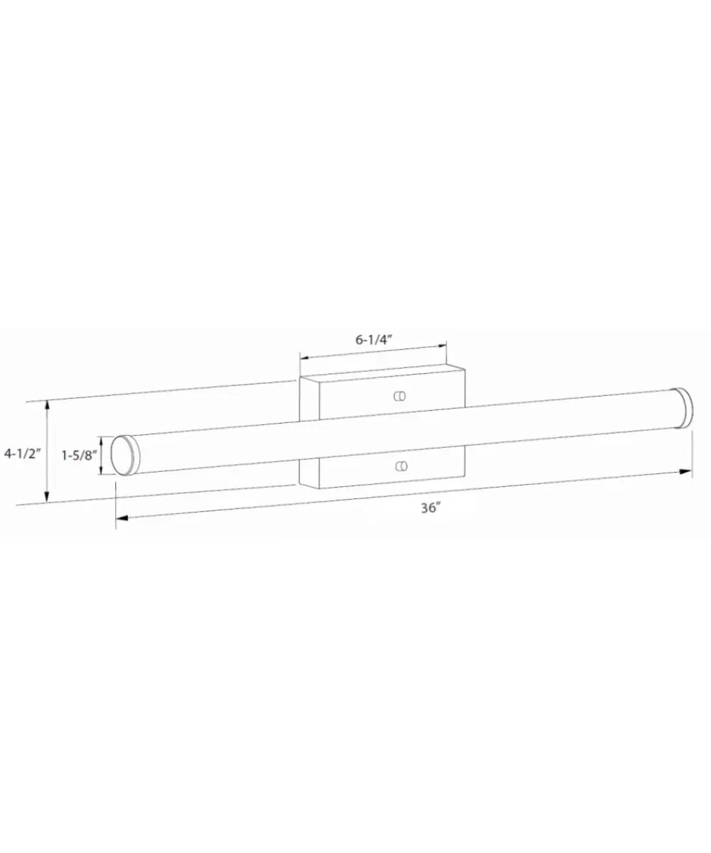 Bathroom Vanity Light | Led Brushed Nickel | 36 Inch Wide
