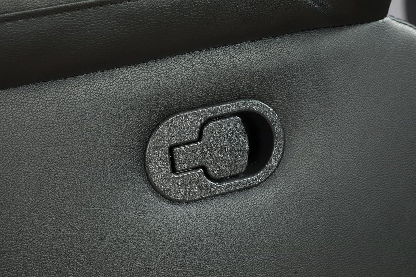 Black Vegan Leather 3 Seater Recliner Sofa Cupholders from PriceLows™
