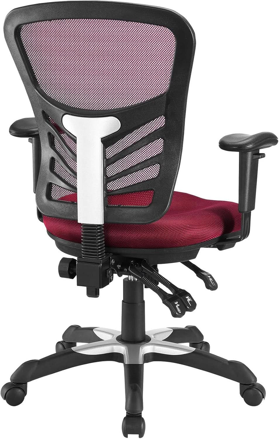 Articulate Ergonomic Red Mesh Office Chair with Adjustable Support from PriceLows™