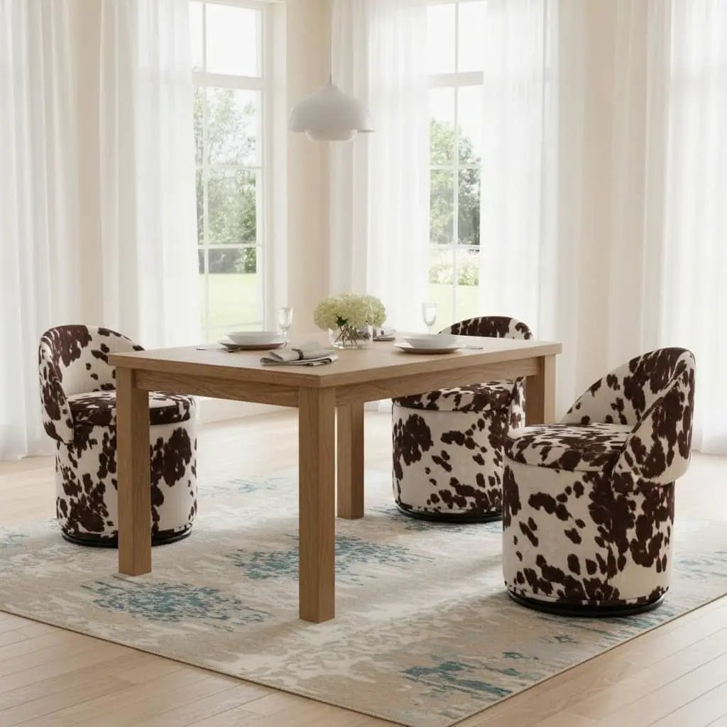 Rotating Brown Storage Ottoman With Hidden Compartment from PriceLows™