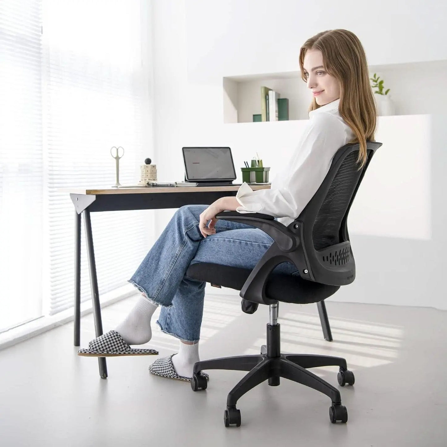 Ergonomic Gaming Chair With Lumbar Support Black Adjustable from PriceLows™