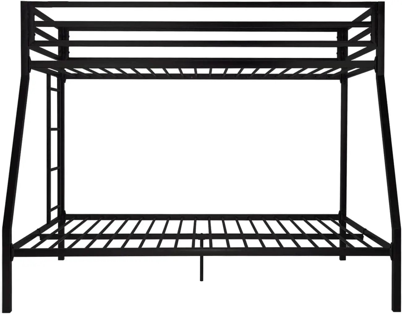 Metal Bunk Bed Twin Over Full Size With Guardrails from PriceLows™