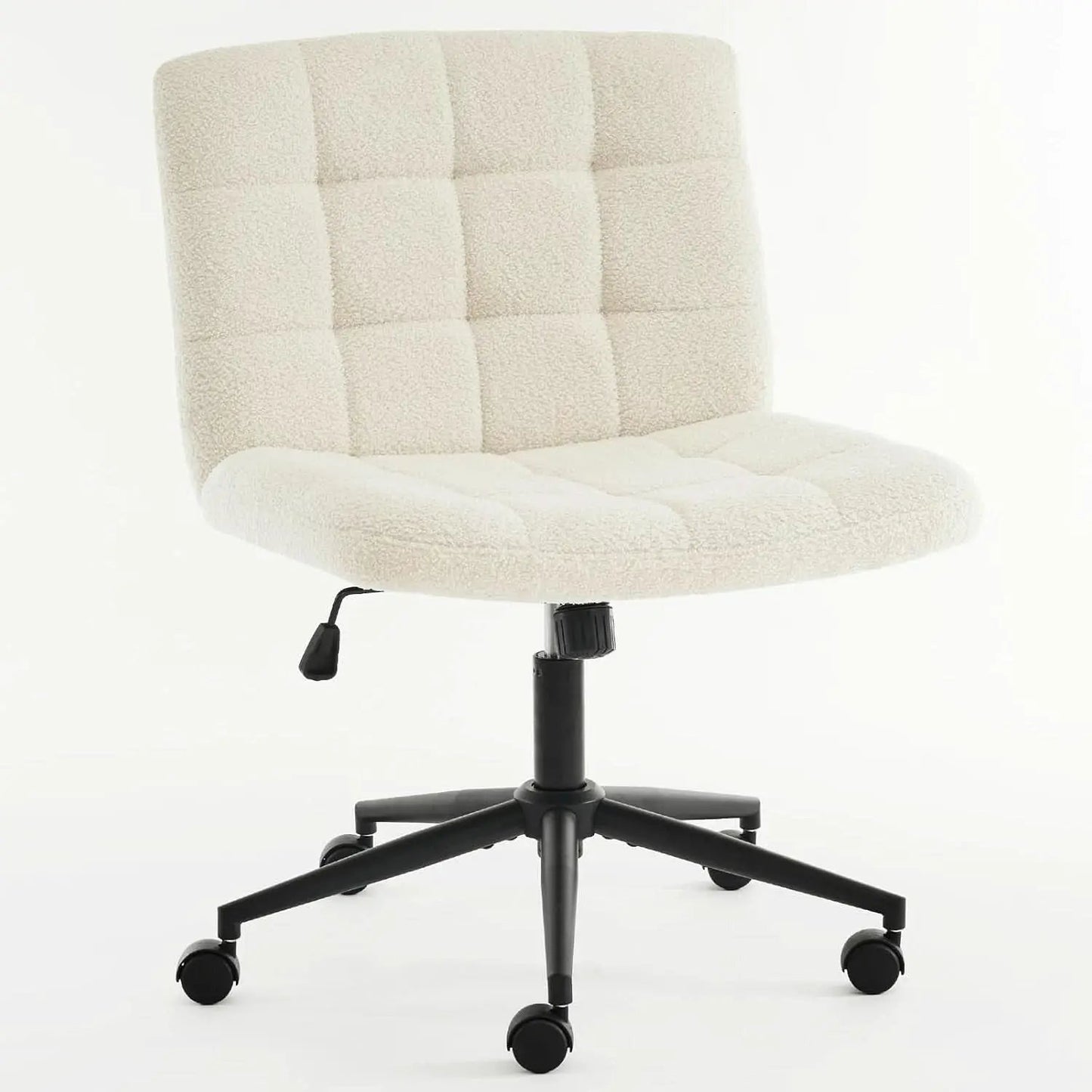 Swivel Faux Fur Armless Desk Chair With Wheels Height Adjustable from PriceLows™