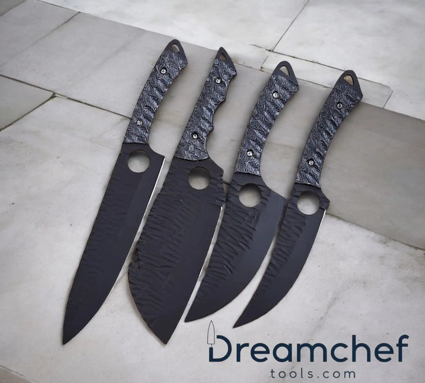 High Quality Knife Set – 13” Handmade J2 Steel Chef Knife with Pakkawood Handle & Leather Sheath from PriceLows™