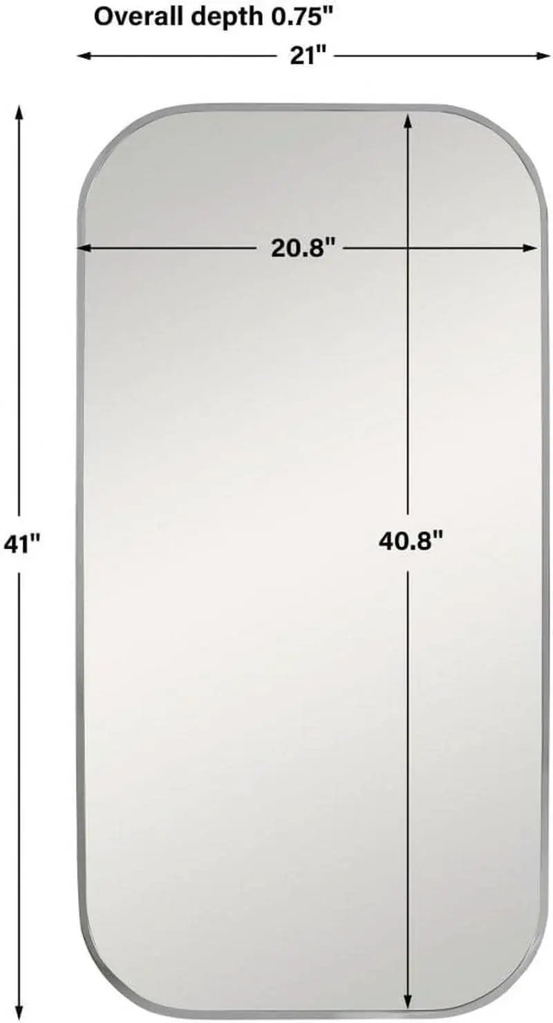 Taft 41 Inch Antique Brass Wall Mirror For Living Room from PriceLows™