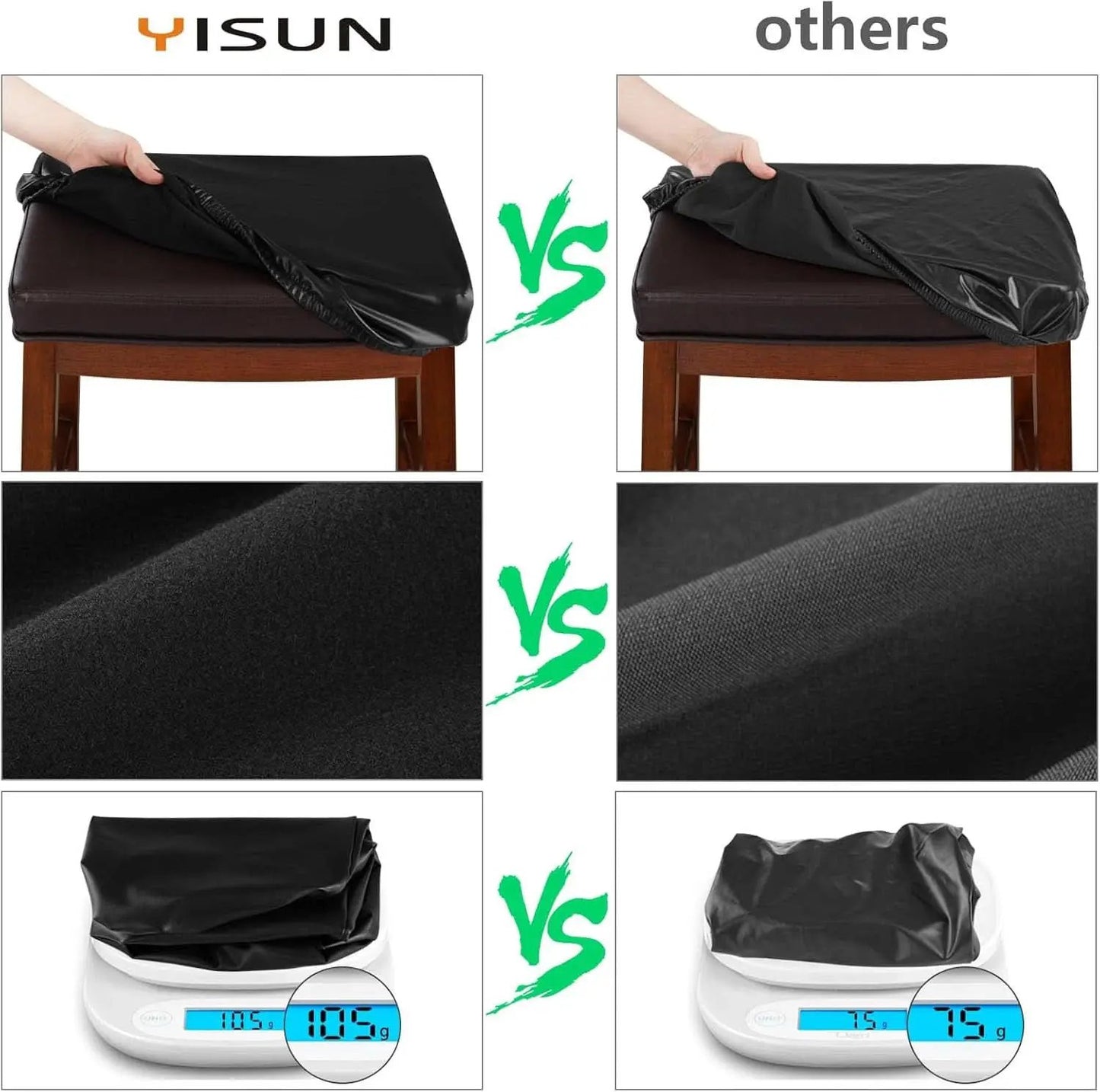 Rectangular Bar Stool Covers 4 Pack Stretch Waterproof from PriceLows™