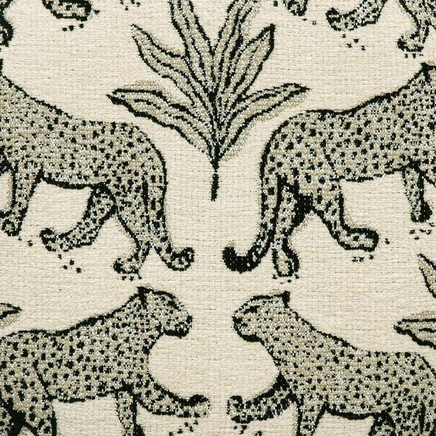 Dex Taupe Leopard Jacquard Ottoman Fully Assembled from PriceLows™