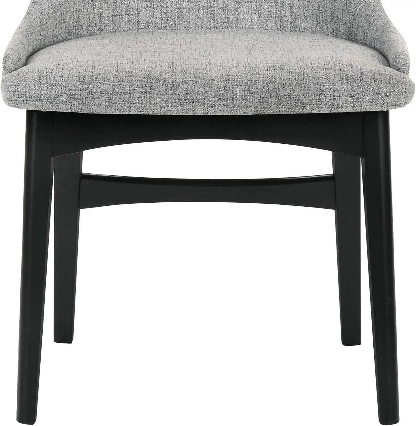 Gray Fabric Wood Dining Chairs Set Of 2 19-Inch Seat Height from PriceLows™