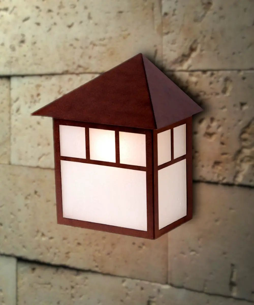 Pocket Wall Light | 10 Inch Height | Architectural Bronze | 1-Light Seeded
