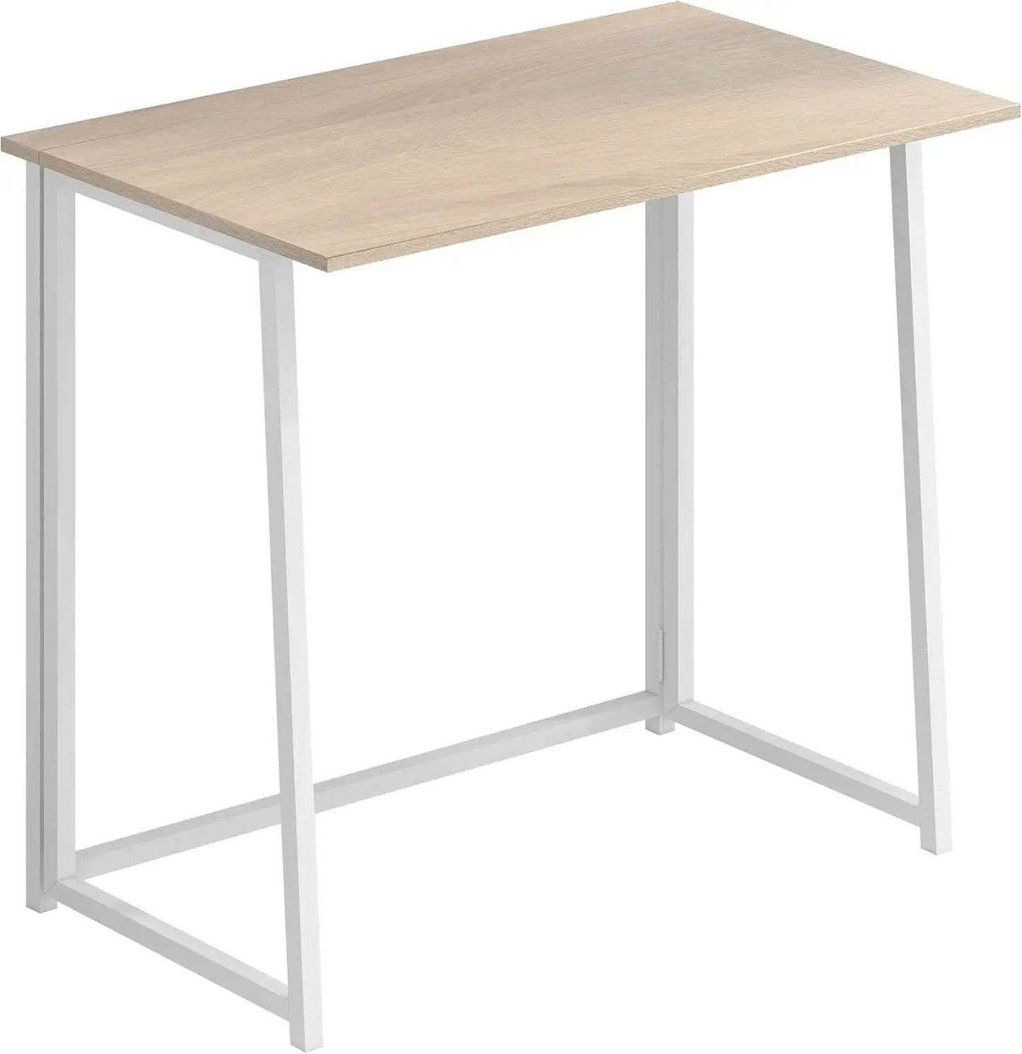 31.5 Inch Folding Desk For Small Spaces Natural White from PriceLows™