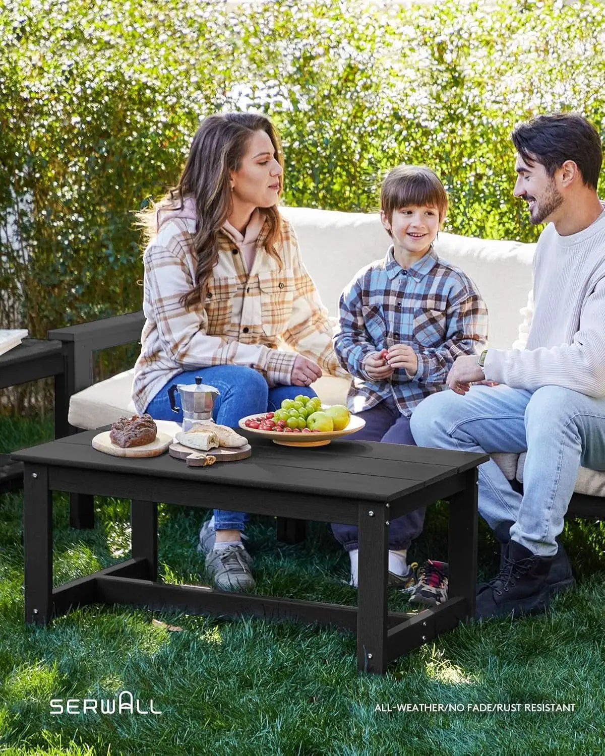 HDPE Outdoor Patio Furniture Set 7 Piece All Weather from PriceLows™