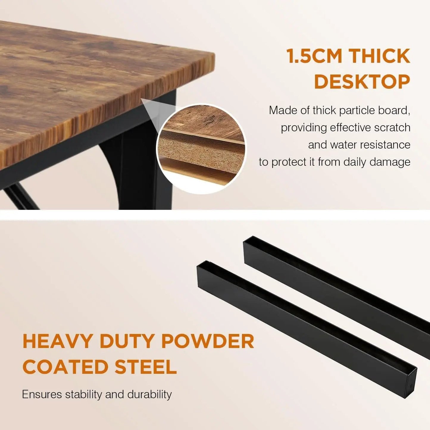 32 Inch Brown Computer Desk For Small Home Office Setup from PriceLows™