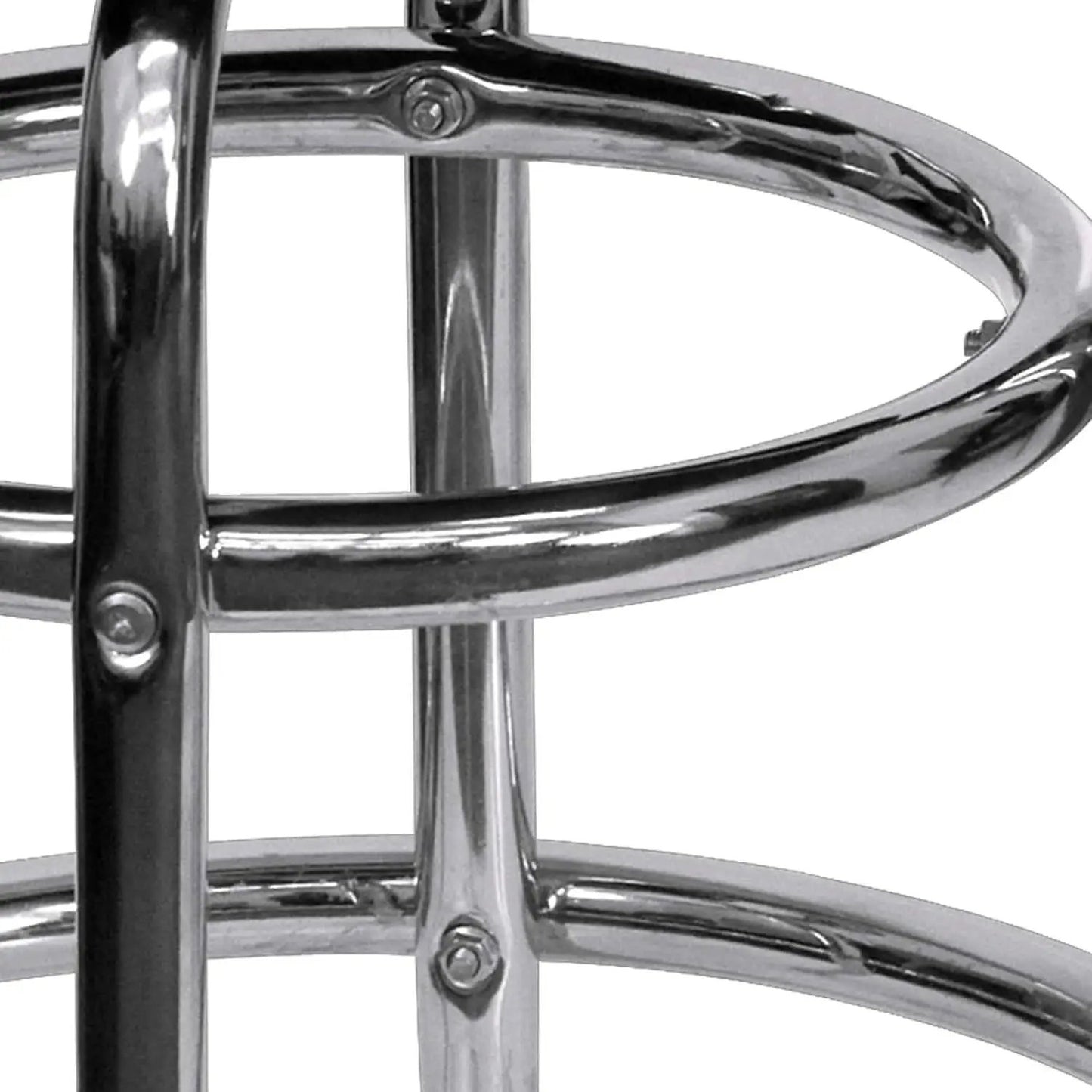 Bruno 2 Pack Chrome Barstool With Red Seat Double Ring from PriceLows™