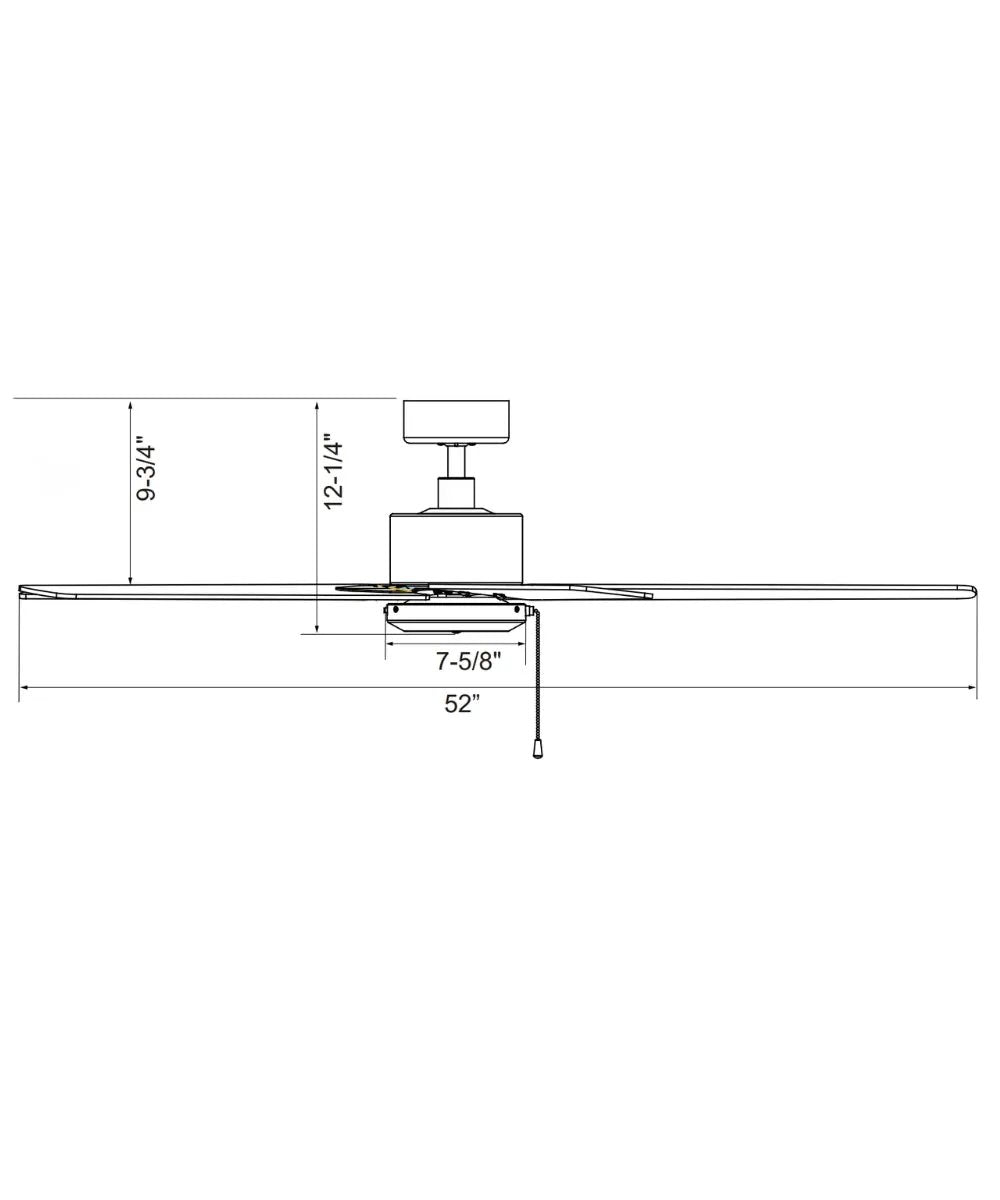 Ceiling Fan | 52 Inch | 4 Blade | Oil Rubbed Bronze Walnut