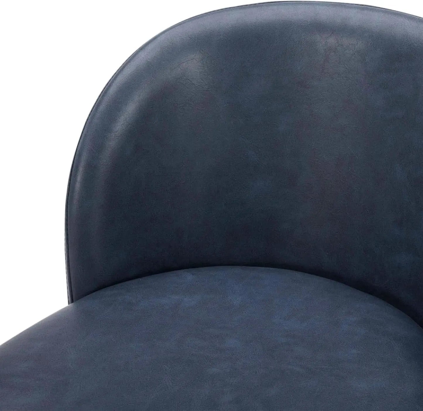 Counter Height Bar Stools 3 Pack Blue Faux Leather Swivel from PriceLows™