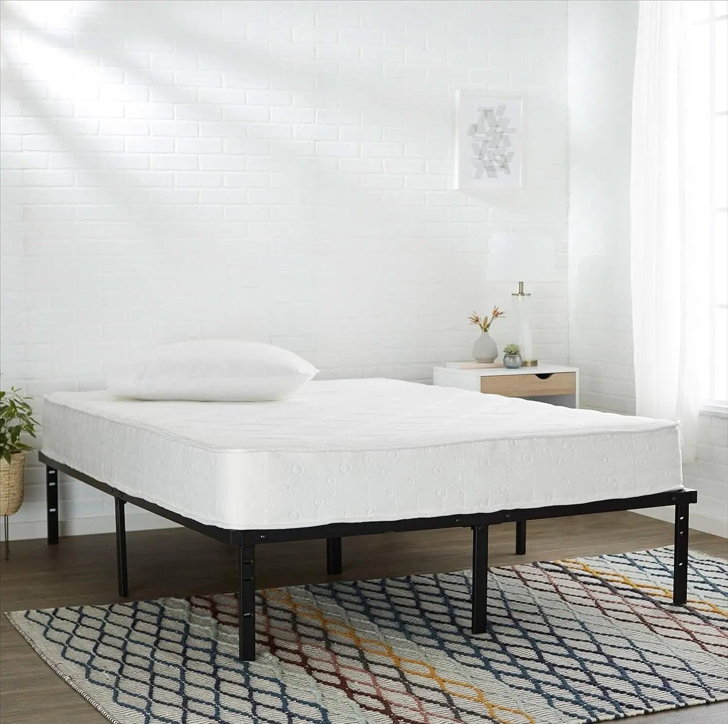 Full Platform Bed Frame With Storage Noiseless Heavy Duty from PriceLows™