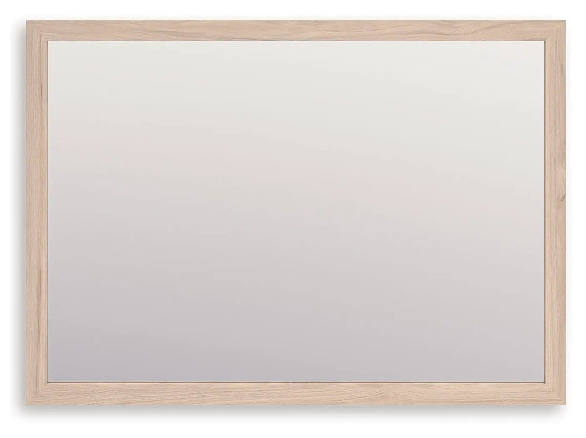 Arloster Bedroom Mirror | 38.86 x 1.3 x 27.68 in | Engineered Wood & Mdf | Tan