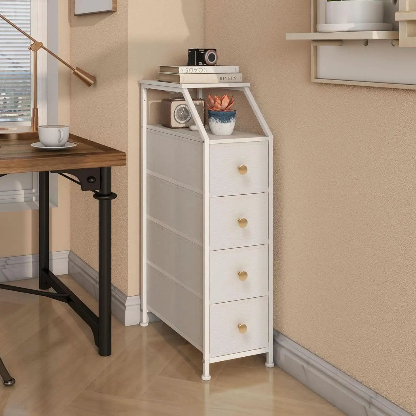 UltraSlimVertical Dresser With USB Charging Station White from PriceLows™