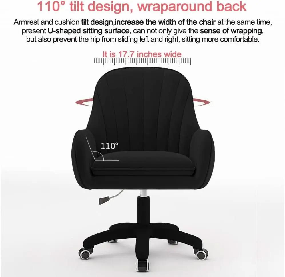 Velvet Home Office Chair Height Adjustable For Desk Use from PriceLows™