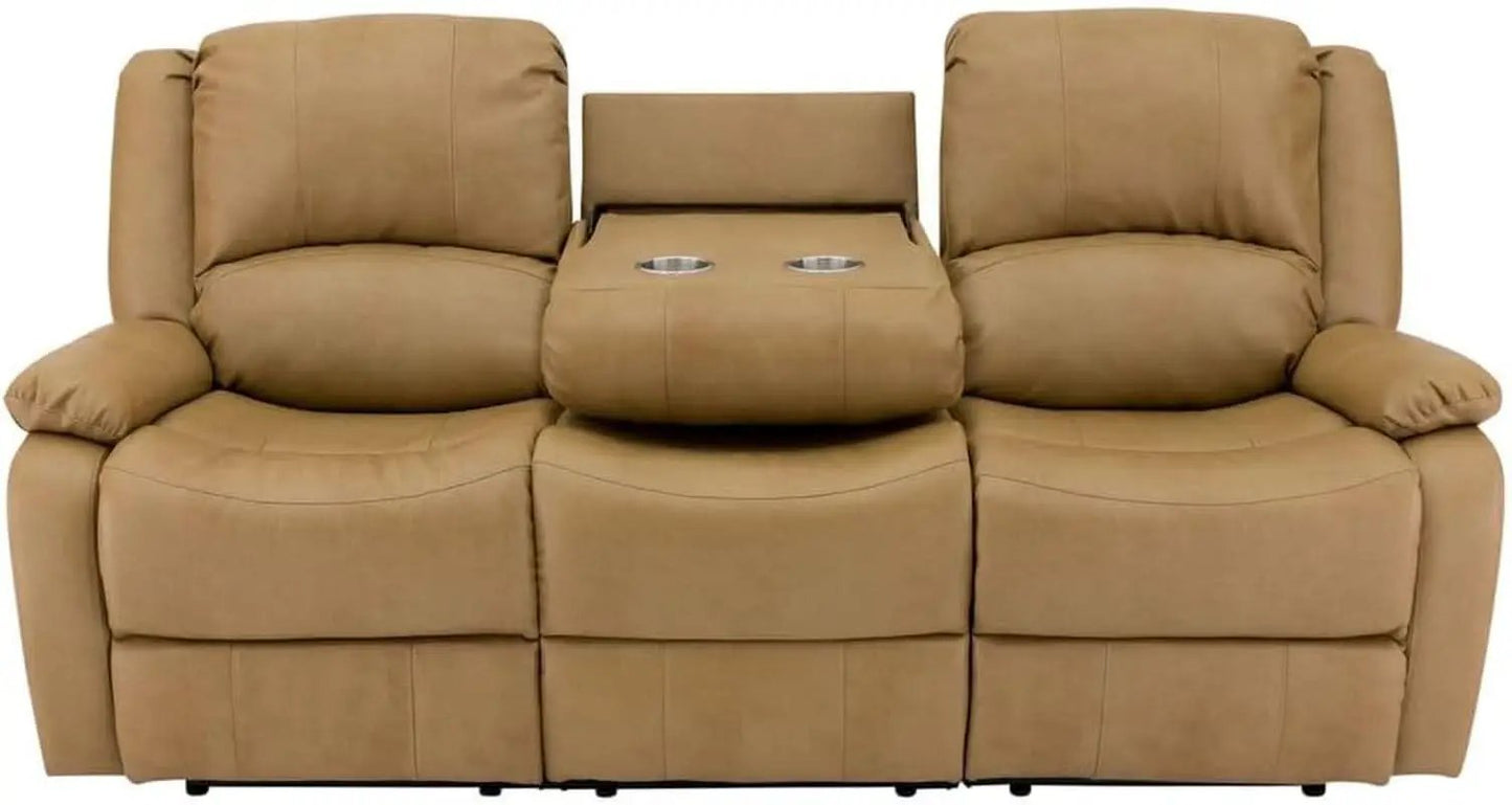 80 Inch RV Triple Recliner Sofa With Wall Hugger Console from PriceLows™