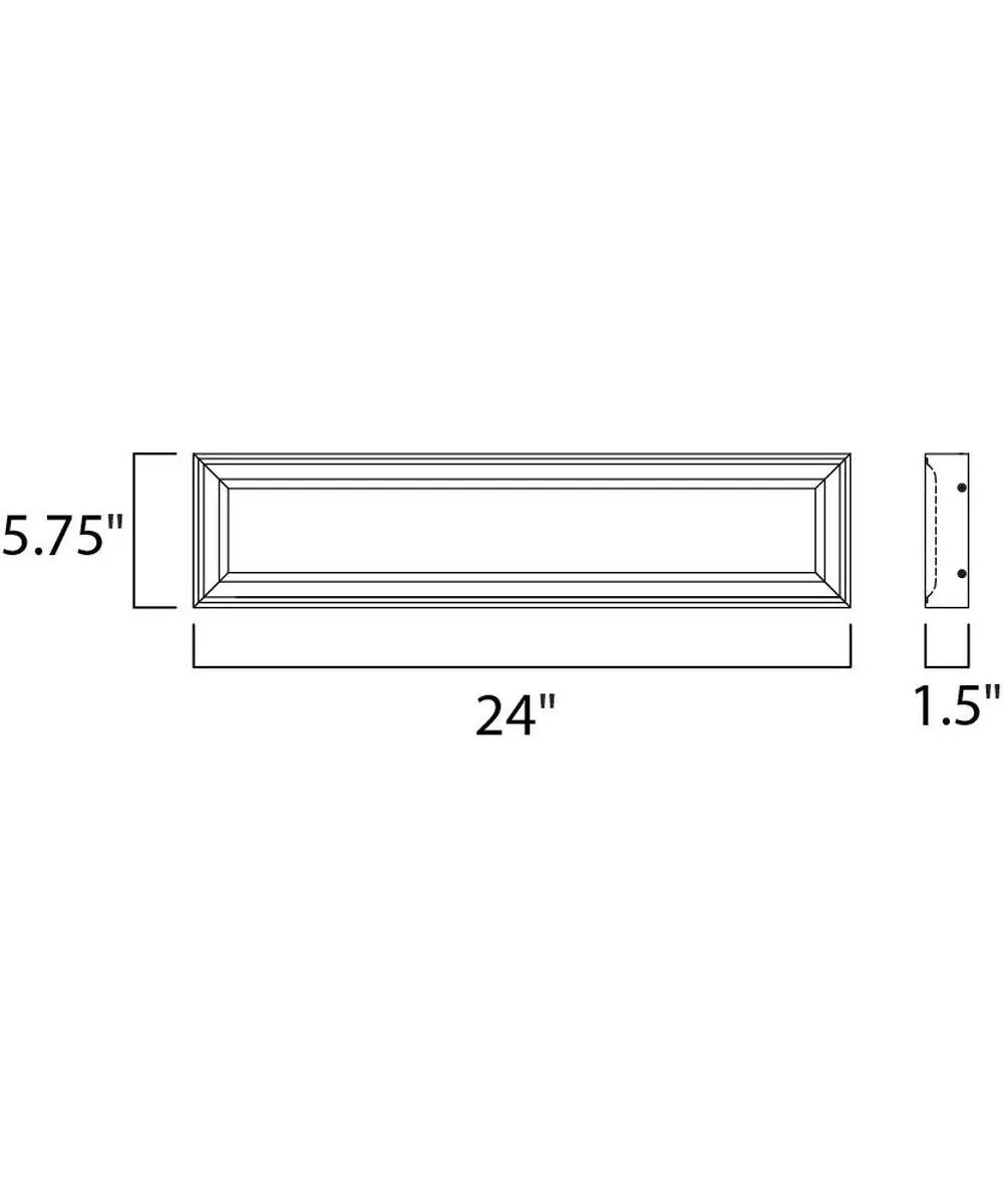 Bathroom Vanity Light | 2 Light LED | Anodized Bronze | 24 Inch