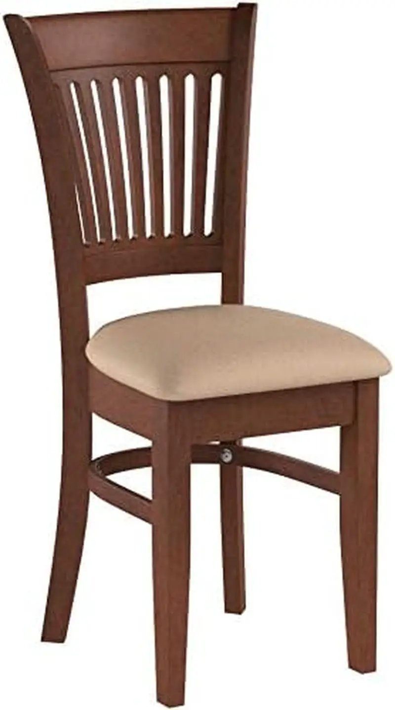 Vancouver Espresso Linen Upholstered Dining Chairs Set of 2 from PriceLows™