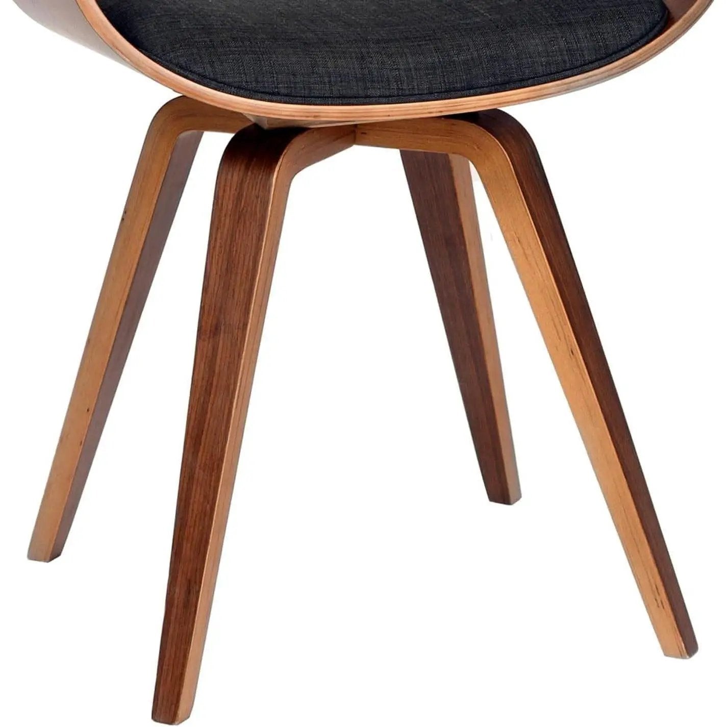 Charcoal Fabric and Walnut Wood Dining Chair 19 Inch Seat from PriceLows™