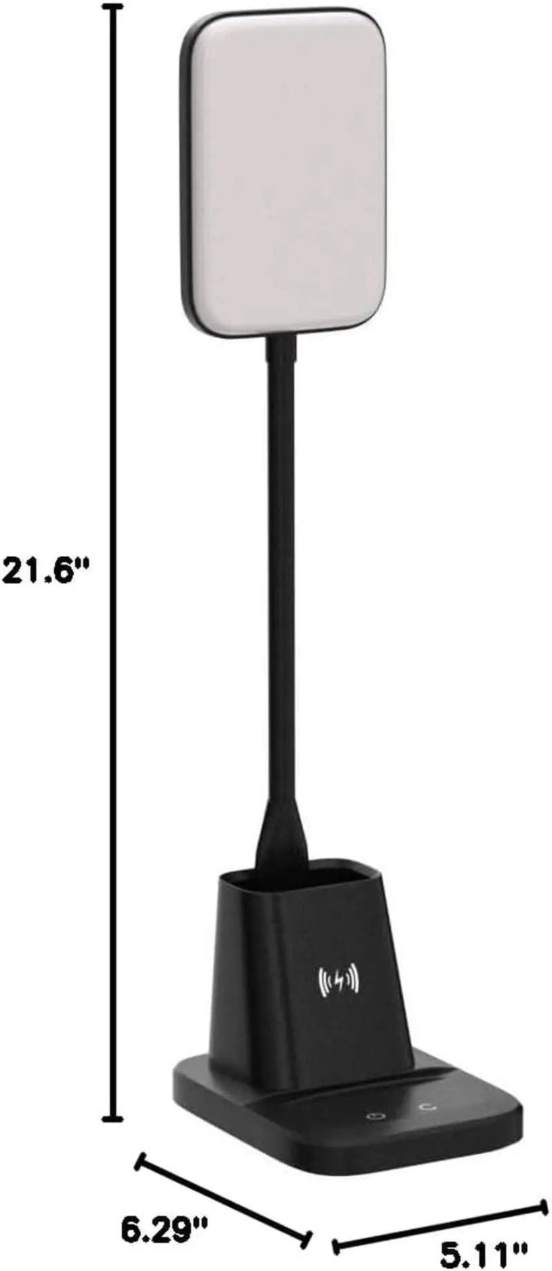 LED Desk Lamp With Wireless Charger Black For Home Office from PriceLows™