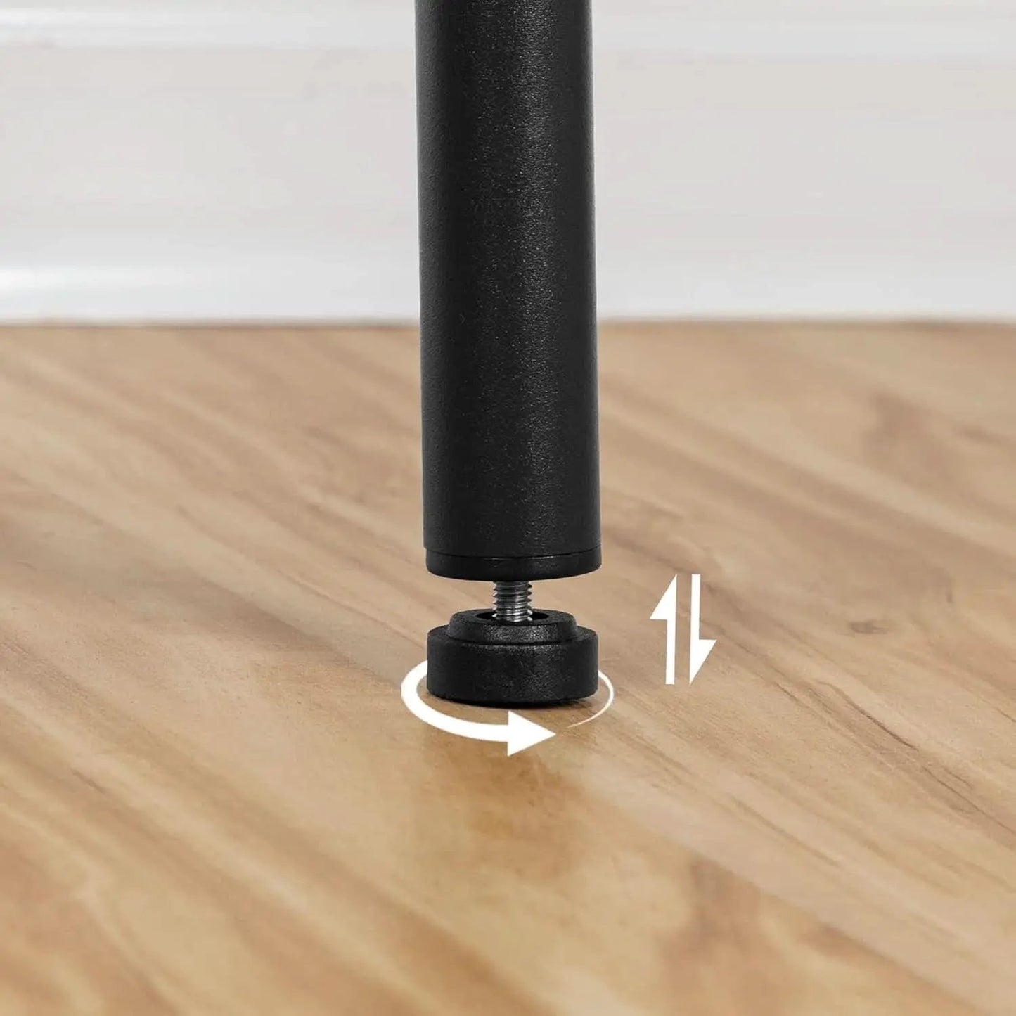 Black Bar Stool Set of 2 Counter Height With Footrest from PriceLows™