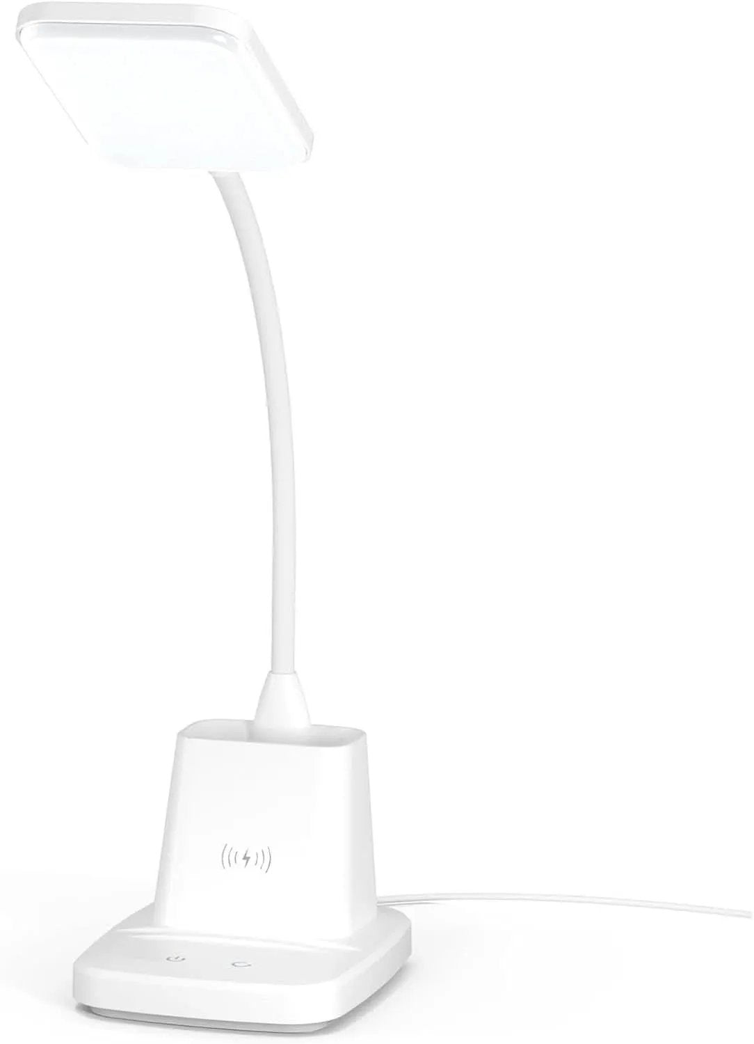 LED Desk Lamp With Wireless Charger White 800 Lumen from PriceLows™