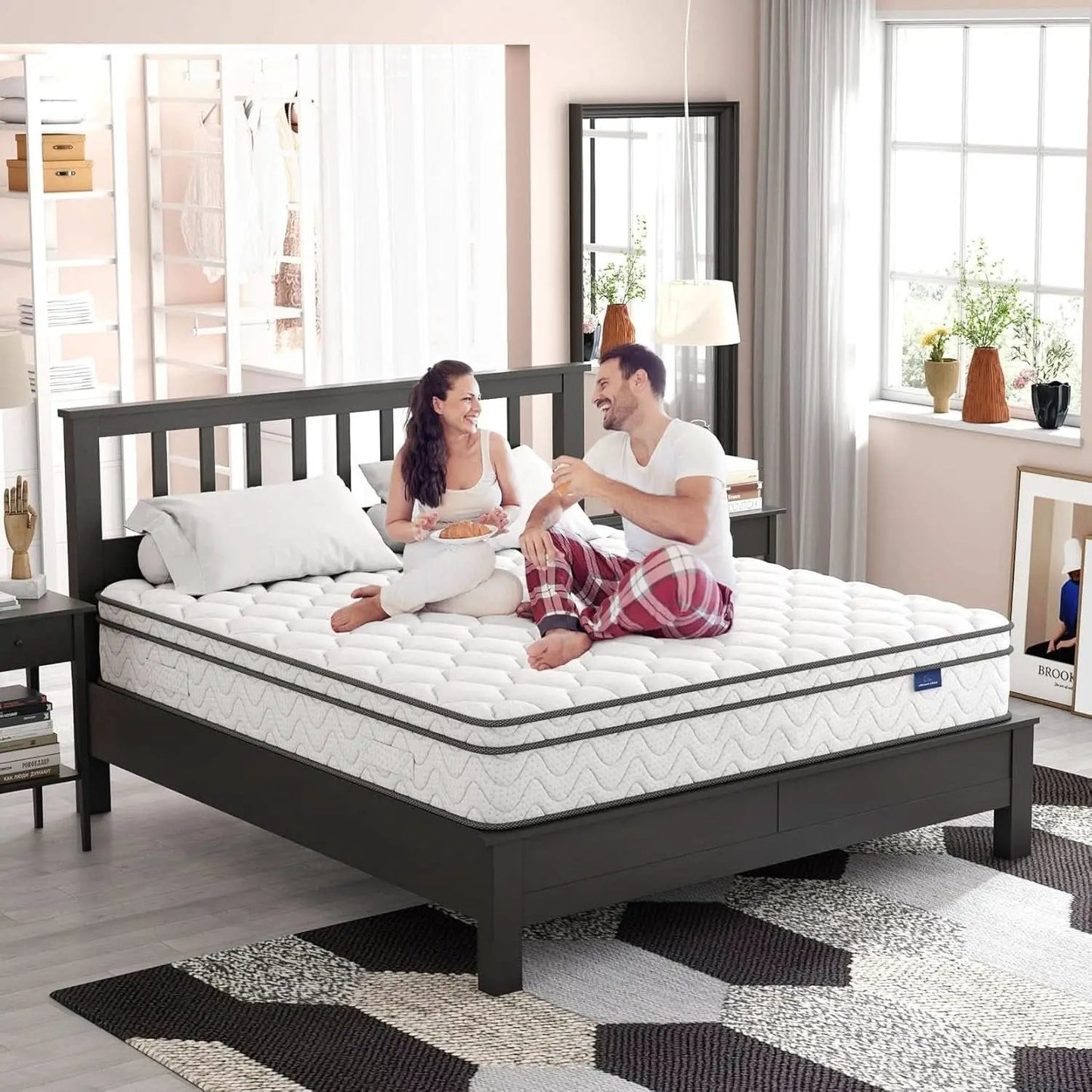 Twin Size Mattress 12Inch Fiberglass Free Memory Foam Hybrid from PriceLows™