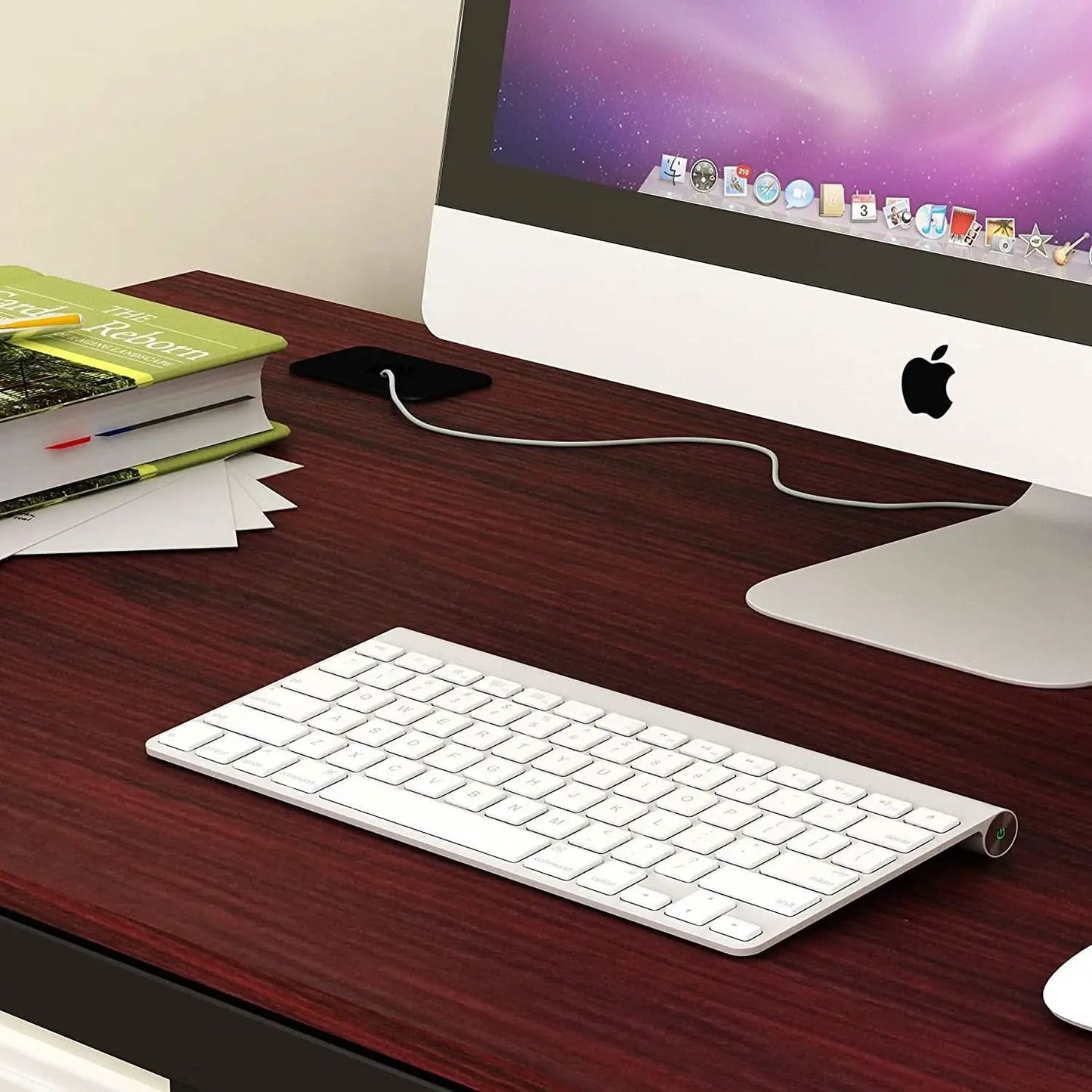 55 Inch Commercial Office Computer Desk Cherry Finish from PriceLows™