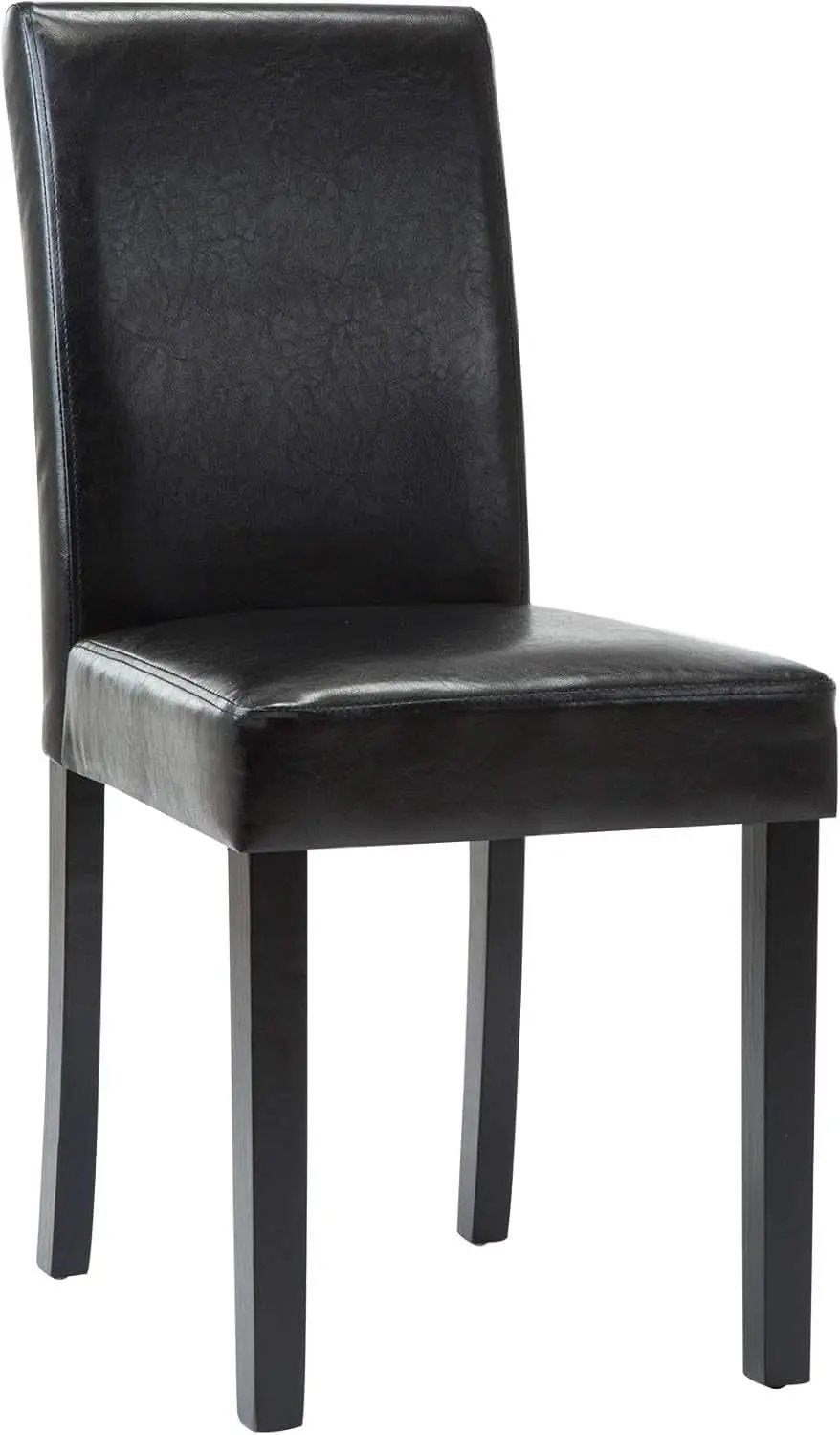 Modern PU Upholstered Dining Chairs Black Cushioned Seats from PriceLows™