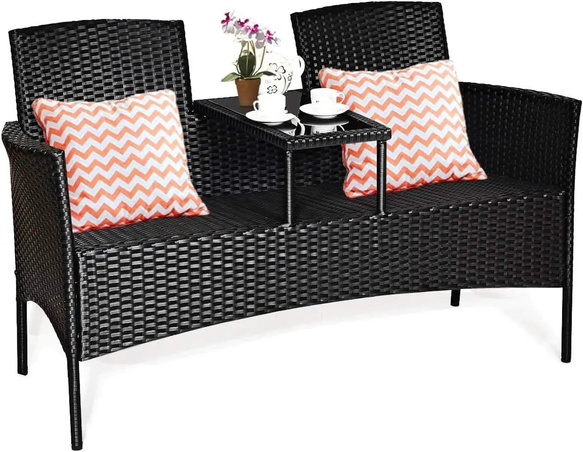 Wicker Outdoor Conversation Set With Removable Cushions from PriceLows™