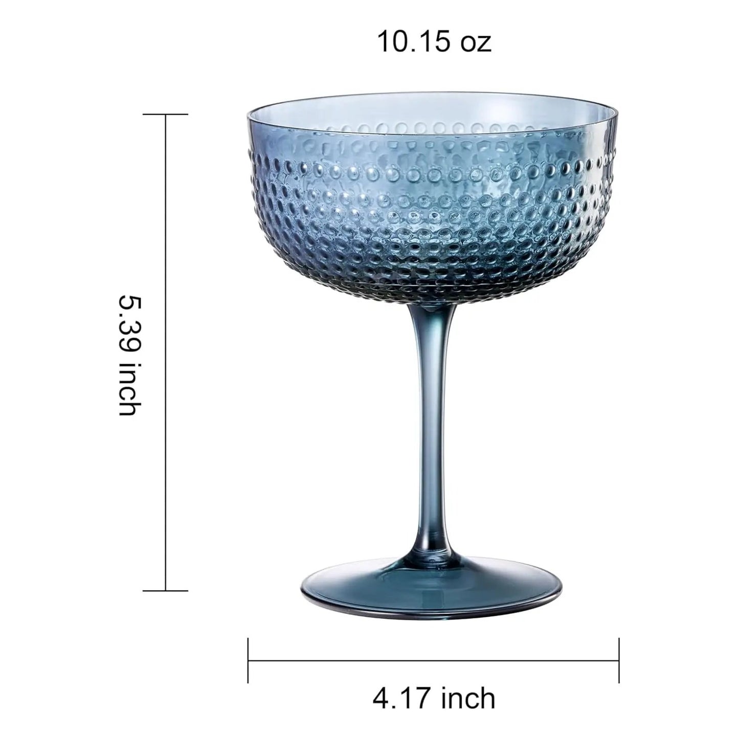 Hobnail Coupes, Cocktail Glass | Set of 4 | Muted Colors from PriceLows™