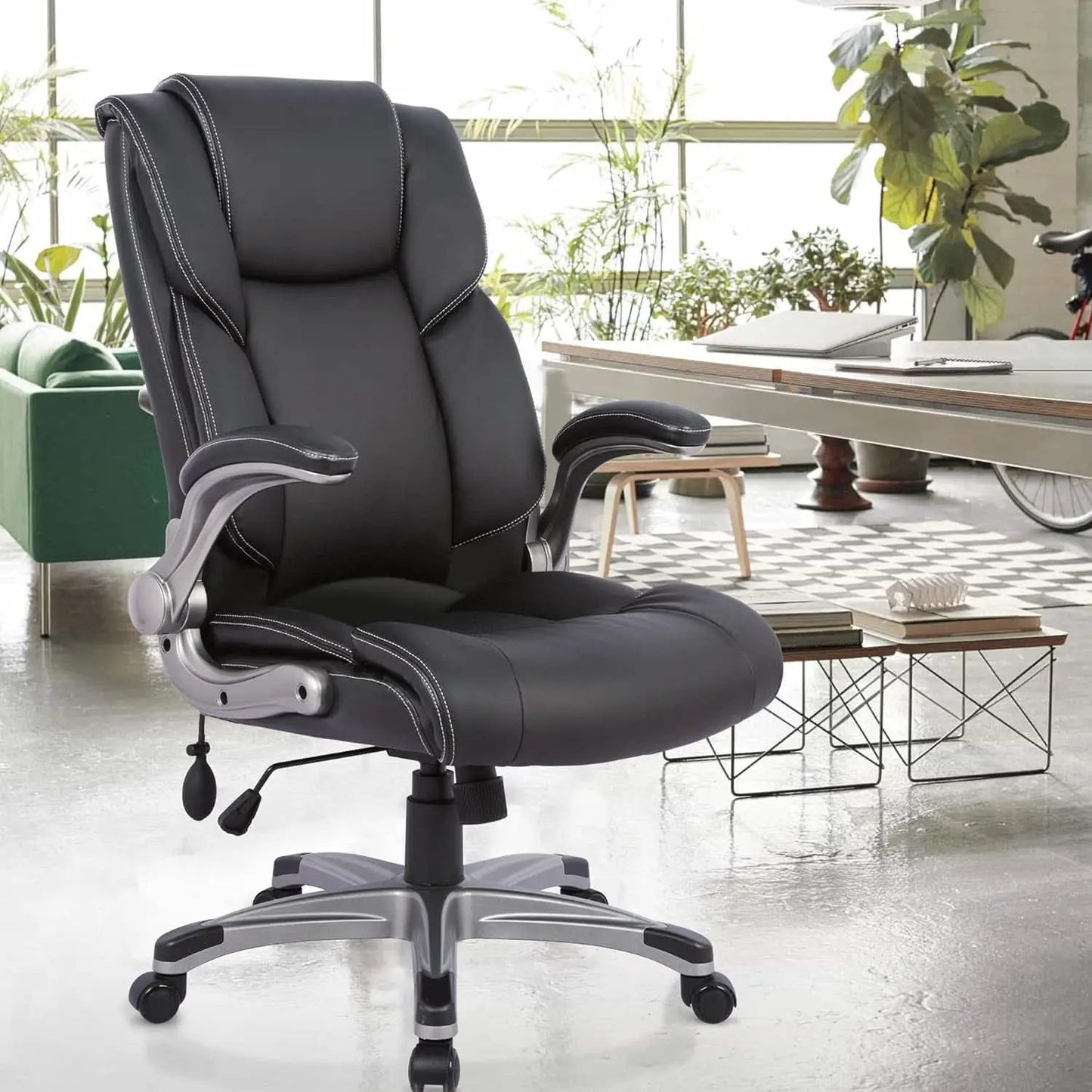 Ergonomic High Back Office Chair With Flip Up Arms from PriceLows™