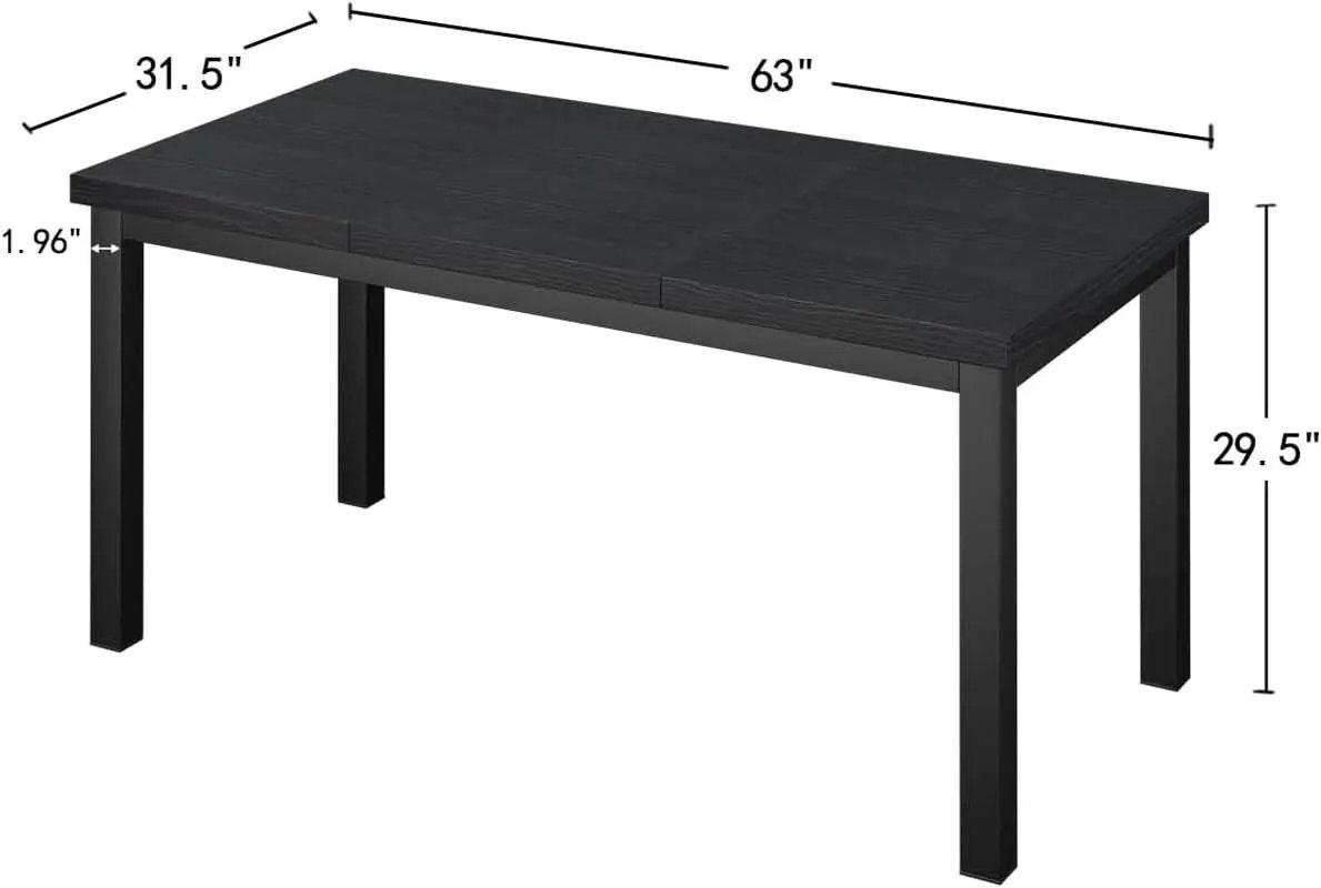 63 Inch Black Computer Desk For Home Office Setup And Study from PriceLows™
