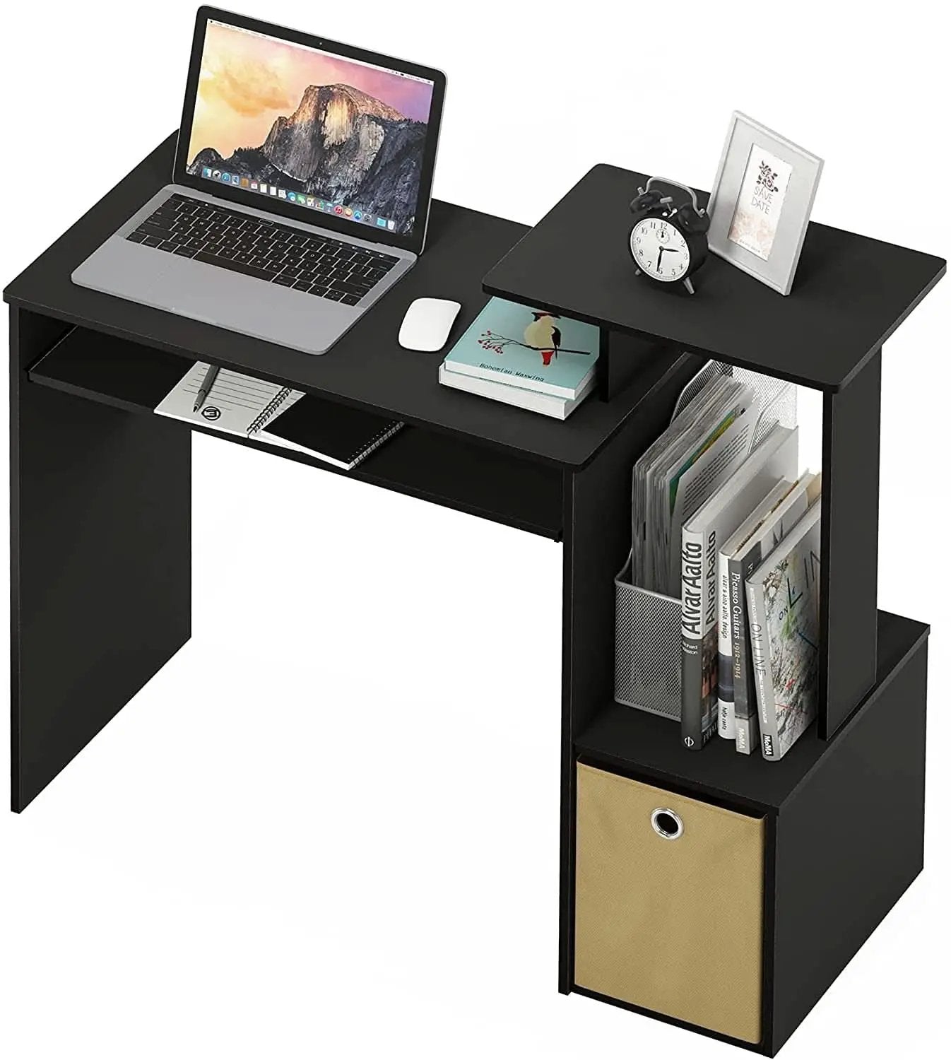 Econ Multipurpose Home Office Writing Desk Black Brown from PriceLows™