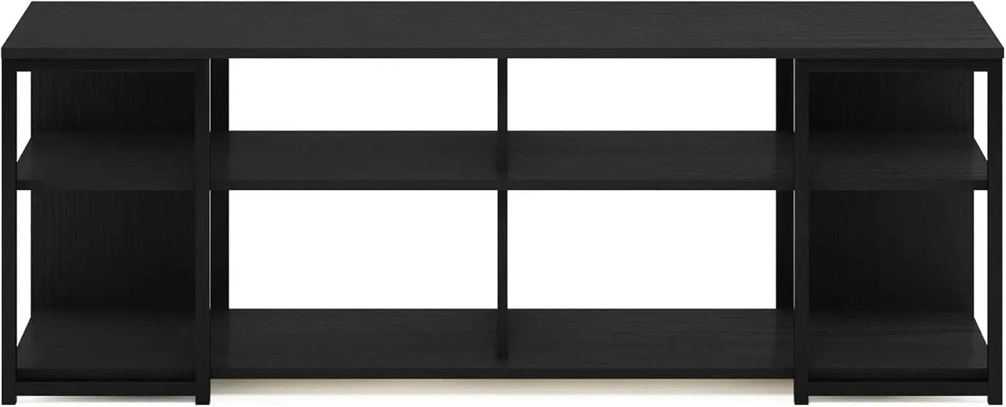 Entertainment Center TV Stand 65 Inch With Metal Frame Americano Black