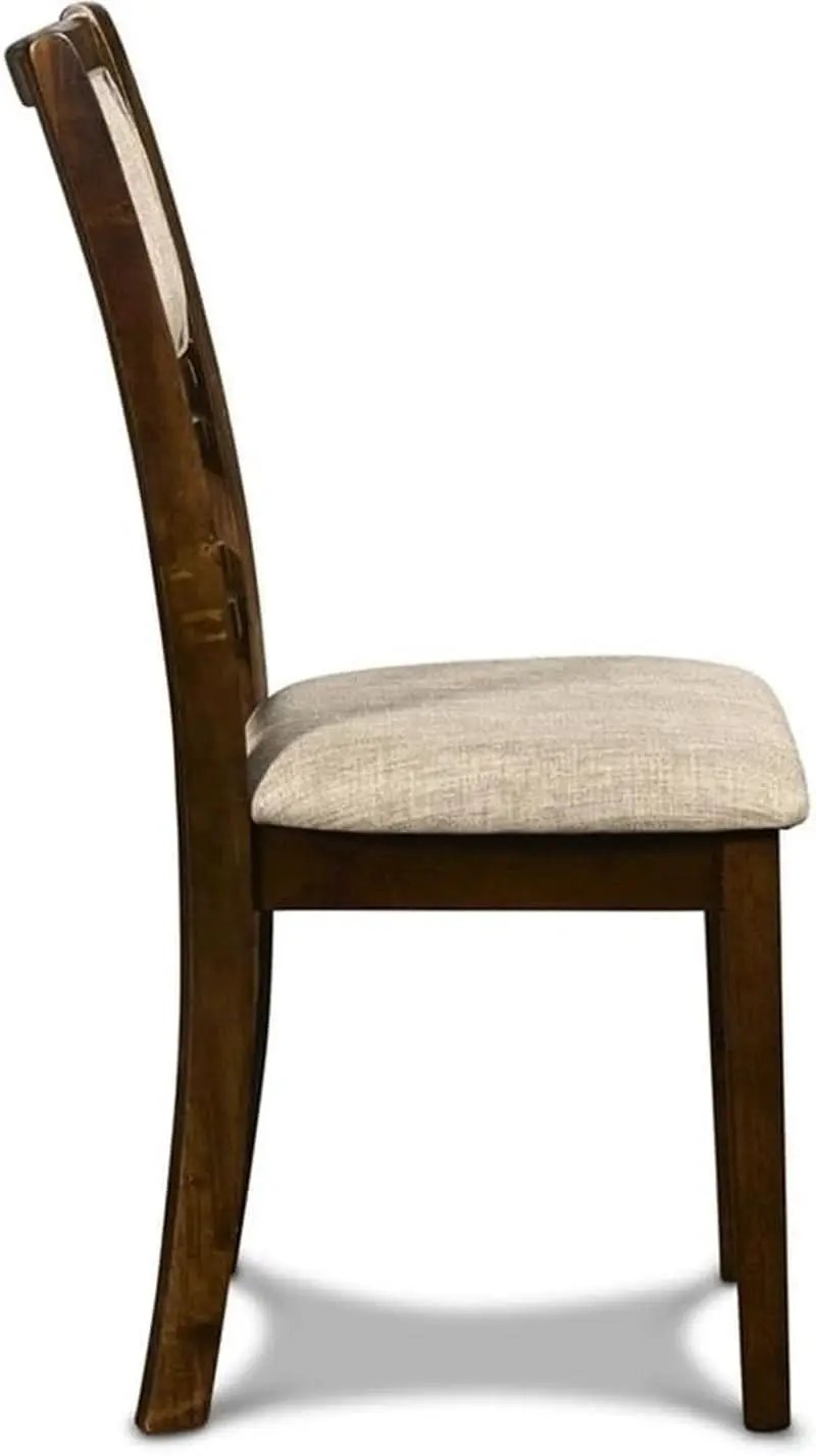 Elegant Solid Wood Circular Dining Set Cherry Brown from PriceLows™