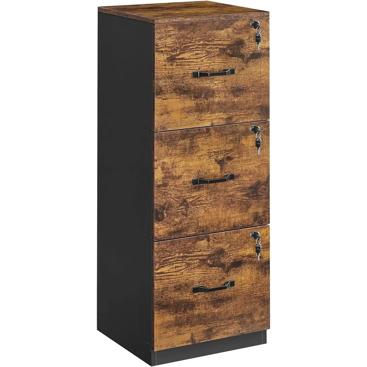 Brown Filing Cabinet With Lock And Printer Stand For Office from PriceLows™