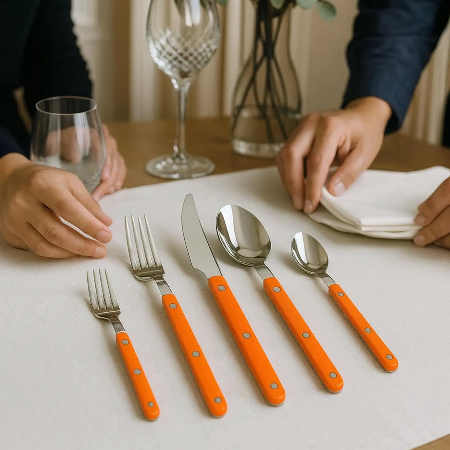 Khen 20-Piece Cutlery Set with Dinner Knives, Forks, Spoons, Salad Forks & Teaspoons from PriceLows™