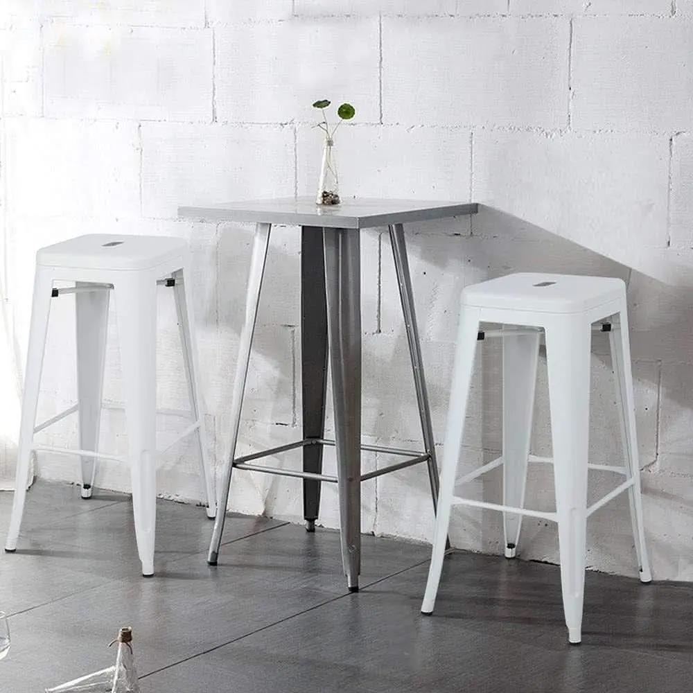 30 Inch Stacking Metal Bar Stool Indoor Outdoor Use from PriceLows™
