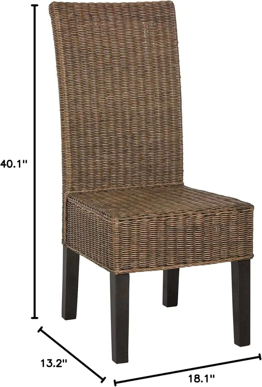 Grey Wicker 18 Inch Dining Chair Safavieh Home Collection from PriceLows™