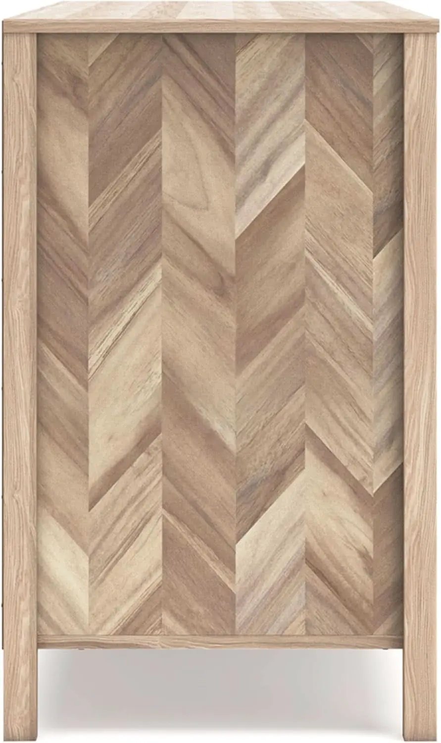 Mid-Century Modern 6 Drawer Dresser With Chevron Pattern from PriceLows™